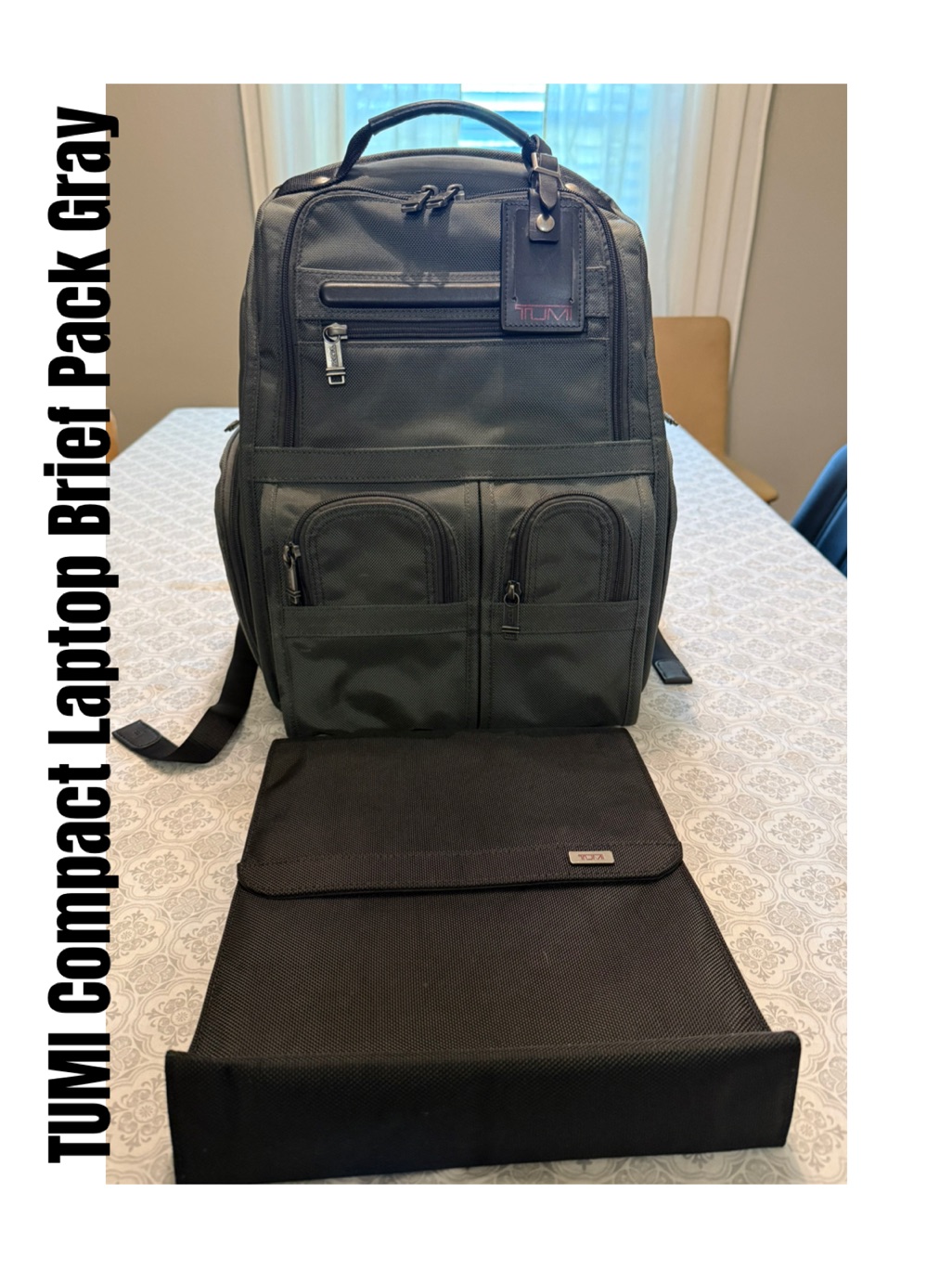 Tumi Compact Laptop Brief Pack Gray